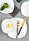 image 3 of 18pc Everyday Square White Dinner Set