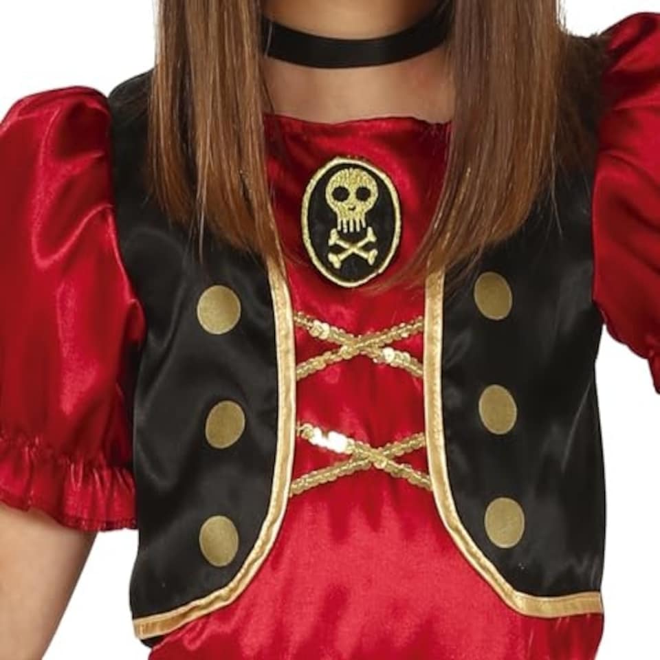 image 1 of Fancy Dress Child Pirate Black Red - 10-12 Years