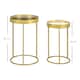image 3 of HOMCOM Nesting Coffee Tables Set of 2 Modern Gold End Tables Gold