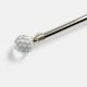 image 3 of OHS Curtain Pole Extendable 16mm Metal Finnials Crystal End Rod 70-120cm
