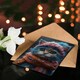 image 4 of Cute Kitten Winter Hat Scarf Baby Cat Pet Child Birthday Card