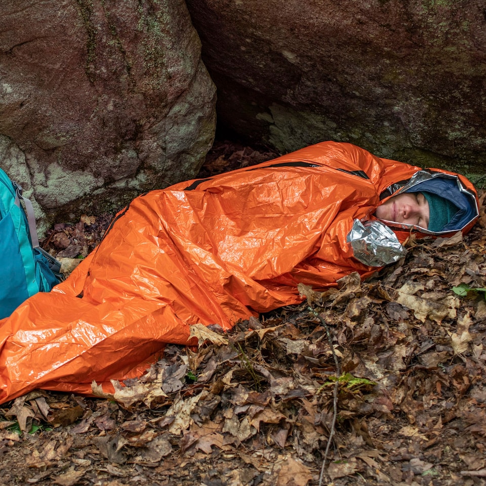 image 1 of Emergency Bivvy with Whistle - Emergency Survival Shelter Sack | Orange | Orange | One Size | 1