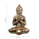 image 3 of Large Sitting Buddha Tealight Holder - Bronze