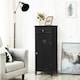 image 9 of COSTWAY Bathroom Storage Cabinet Wooden Cupboard Black Black