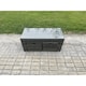 image 3 of Fimous 9 Seater High Back Rattan Garden Furniture Set with Loveseat Sofa Rectangular Coffee Table 3 Footstools Indoor Outdoor Patio Lounge Sofa Set Dark Grey Mixed