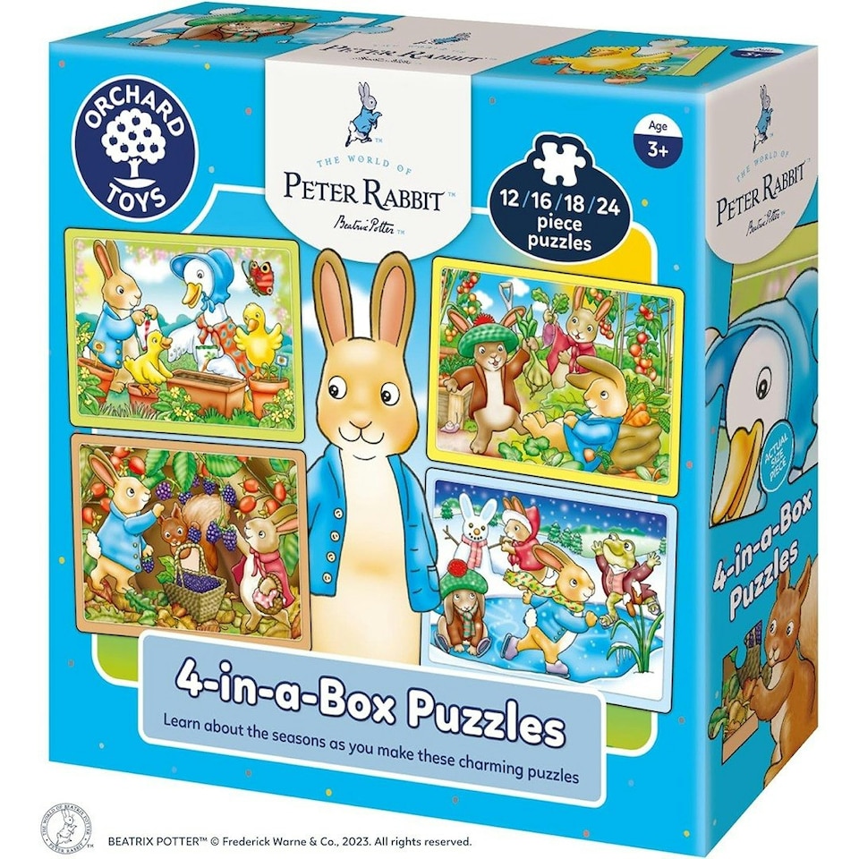 image 1 of Orchard Toys Peter Rabbit 4-In-A-Box Puzzles