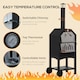 image 4 of Outsunny Charcoal Tall Ovan Pizza Maker BBQ Grill Outdoor Picnic w/ Thermometer