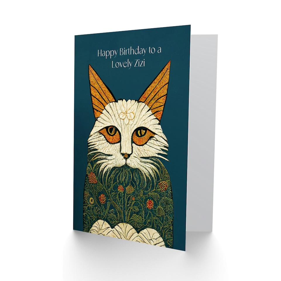 image 1 of Lovely Zizi Medieval Flower Lover non Binary Birthday Card