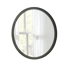 Classic Round Contemporary Mirror Black Black | 50x50x2cm