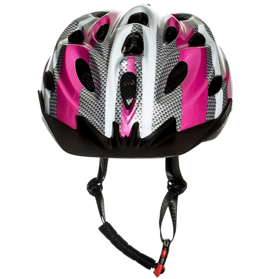 image 1 of Sport Direct Bicycle Bike Adult Helmet 55-58cm Pink/Graphite/White Silver | M