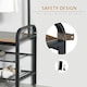image 5 of HOMCOM Industrial Coat Rack Stand with 8 Hooks Hangers Storage Cabinet Brown