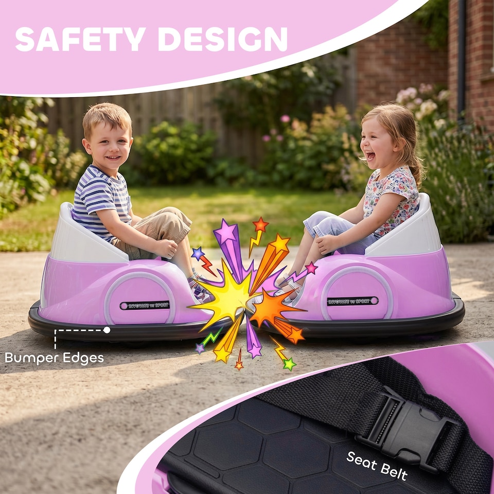 image 1 of AIYAPLAY 360 Rotation 12V Kids Bumper Car w Remote Control