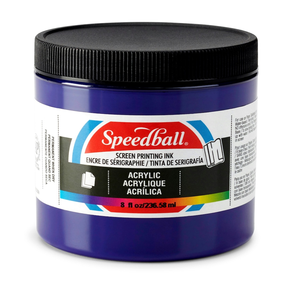 Speedball Acrylic Screen Printing Ink, Violet, 8oz