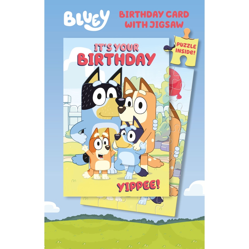 Bluey Jigsaw Puzzle Birthday Card