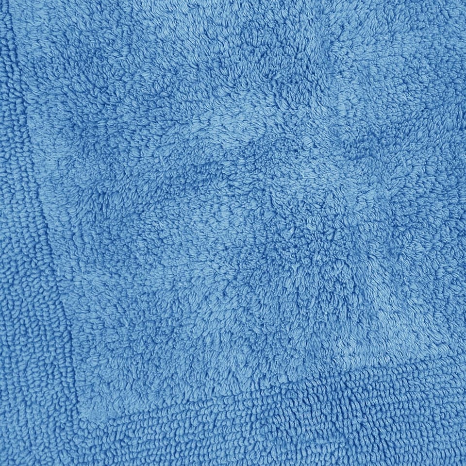 image 1 of Heavyweight Reversible Bath Mat Rug 53 x 85cm - Cornish Blue