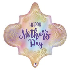 Opal Mother's Day Boho Rainbow Holographic Helium Foil Giant Balloon 76cm / 30 in