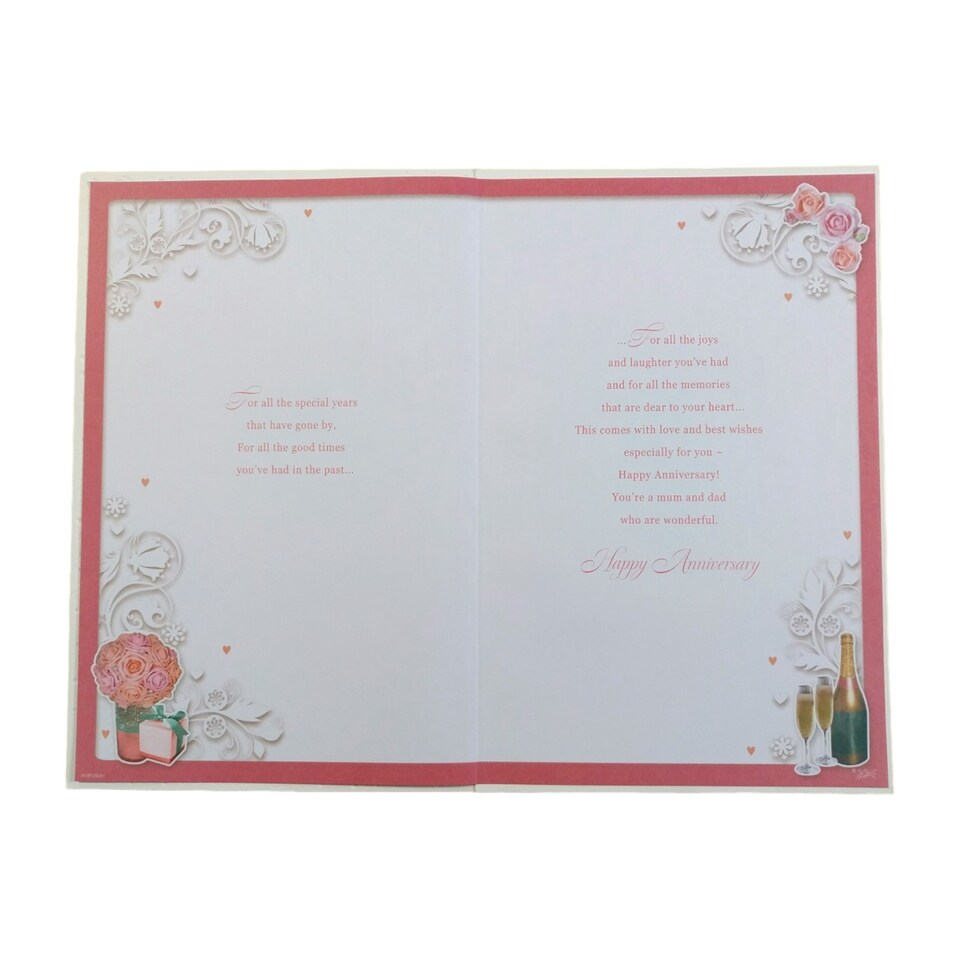 image 1 of Mum and Dad Ruby Anniversary Congratulations Opacity Card