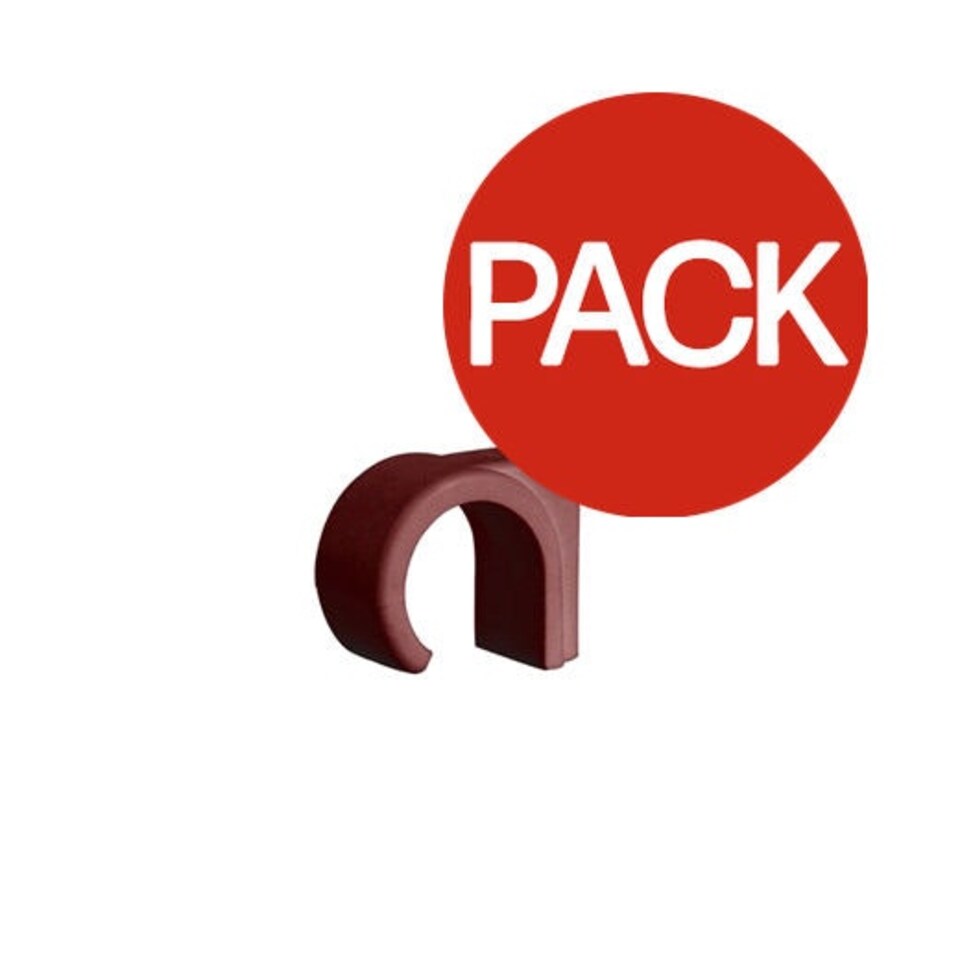 Securpak Round Cable Clips (Pack of 20) - Brown - 7mm