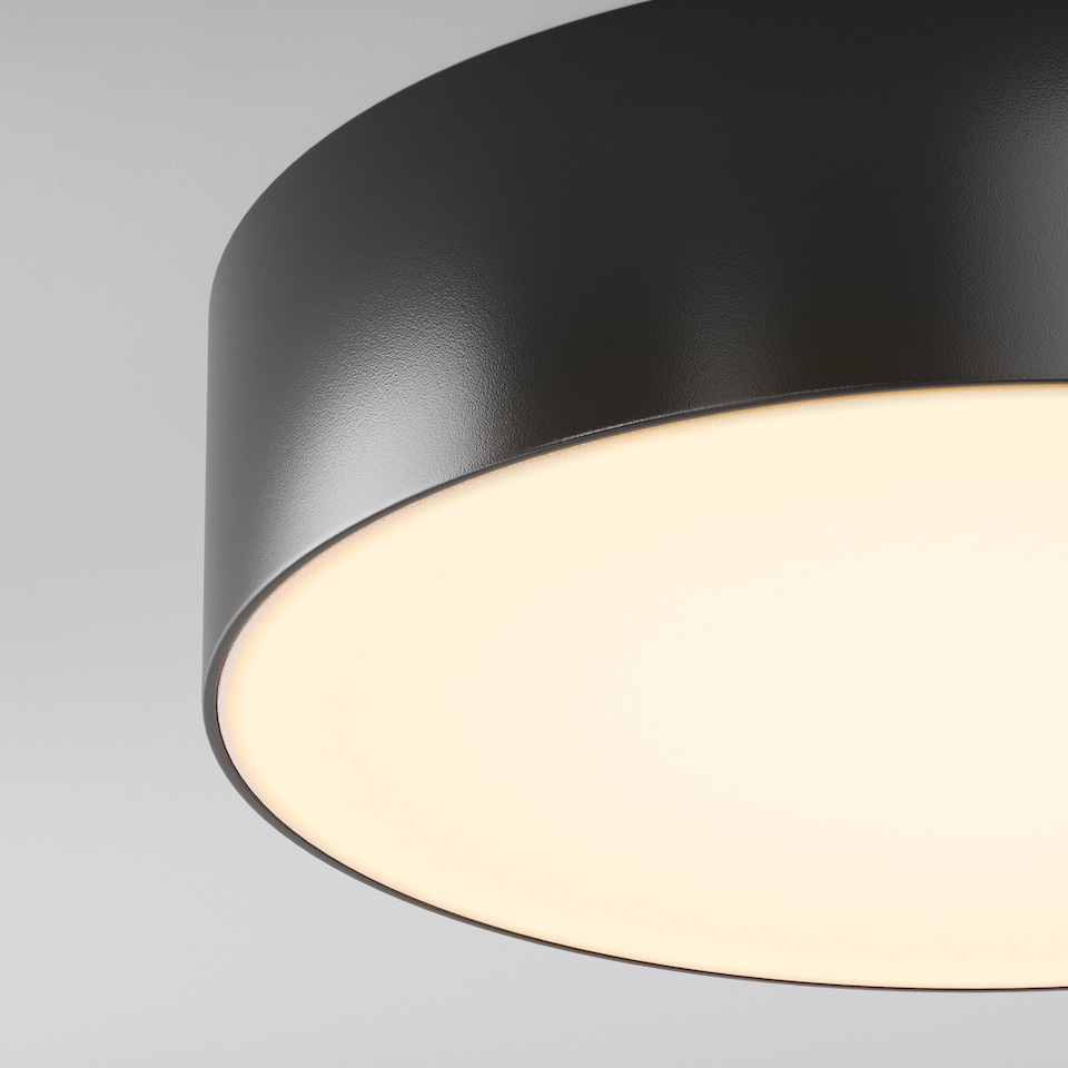 image 1 of Zon Ip 22cm Outdoor Surface Mounted Downlight Black 3000K 2200lm IP65
