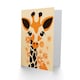 image 2 of Cute Flowers Orange Floral Kids Giraffe Baby Birthday Card