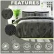 image 5 of Skull Charcoal Printed Duvet Cover Set Reversible Polycotton Beddings Grey | Double