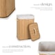 image 3 of Laundry Basket - washing hamper with lid, removable laundry bag, 2 handles | Brown | beige | 72 L | 1