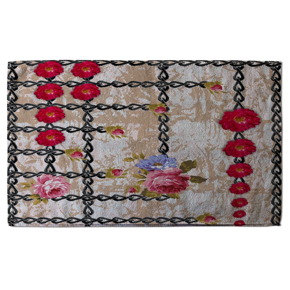 image 1 of Flowers & Chains Soft Bath Towel | Multi