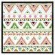 image 2 of Colourful striped gold style triangles (Picutre Frame) White | XS