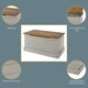 image 2 of Corona Storage Trunk - Solid Pine Construction with Metal Hardware and Practical Bedroom or Living Room Storage | Grey | Grey Wax | One Size | 1