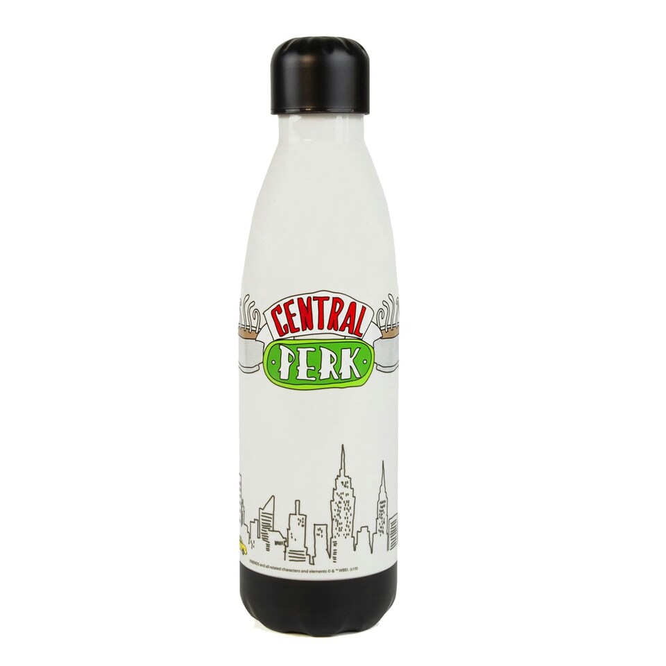 image 1 of Friends Central Perk Tritan 600ml Water Bottle - White/Black - One Size