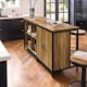 image 8 of SoBuy KNL01-F,Kitchen Island Storage Cupboard with 170cm Worktop | Brown | Brown | 1