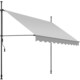 image 1 of Awning with hand crank - pressure fitted , height adjustable | Grey | light grey | 250 x 180 cm | 1