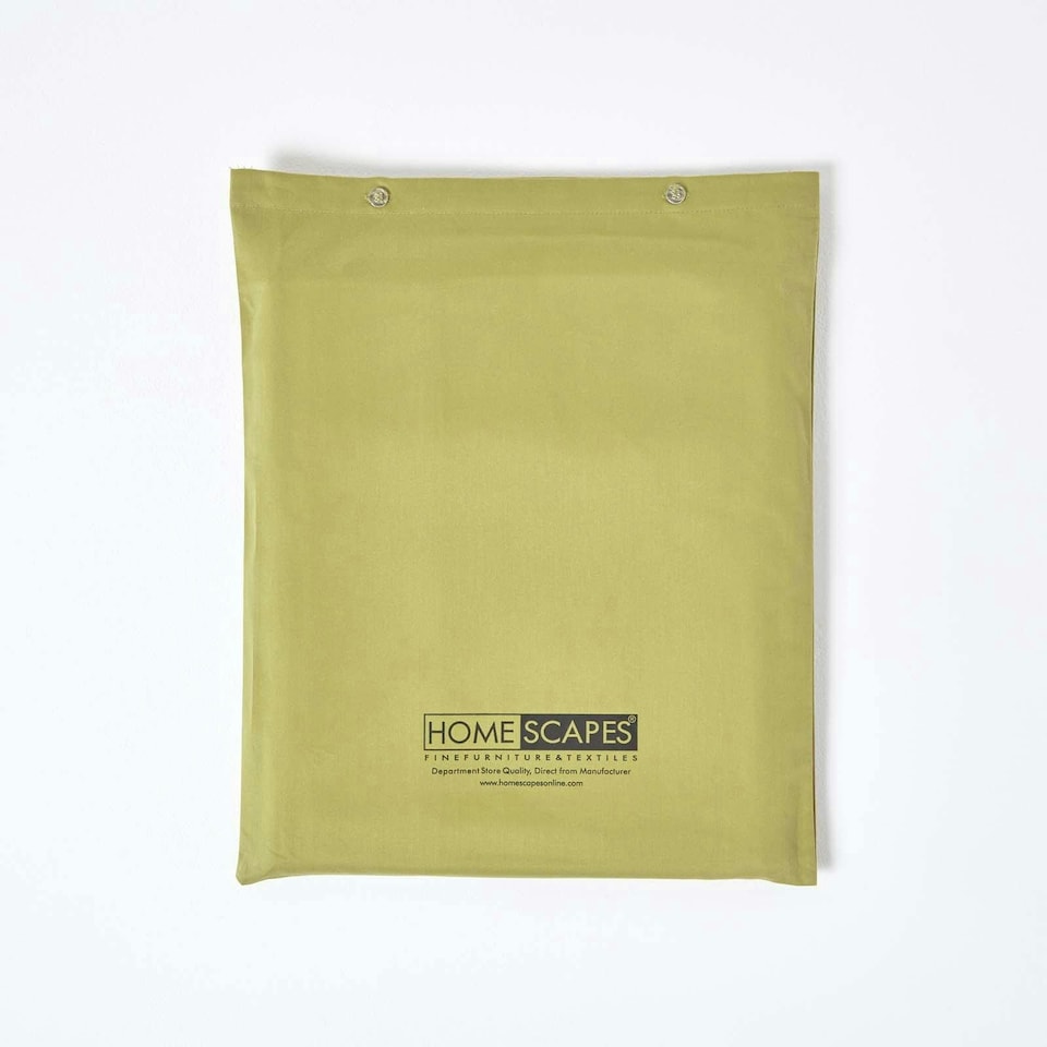 image 1 of Homescapes Olive Green Deep Fitted Sheet Egyptian Cotton 1000 TC, Super King | Green | Super King