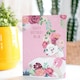 image 2 of Pink Happy Birthday Mum Llama with Rose Flowers Greeting Card