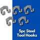 image 3 of Marco Paul Pack of 5 Steel Large Hooks for Hanging