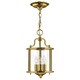 image 1 of Gentry 3 Light Small Ceiling Lantern Pendant Polished Brass, E14