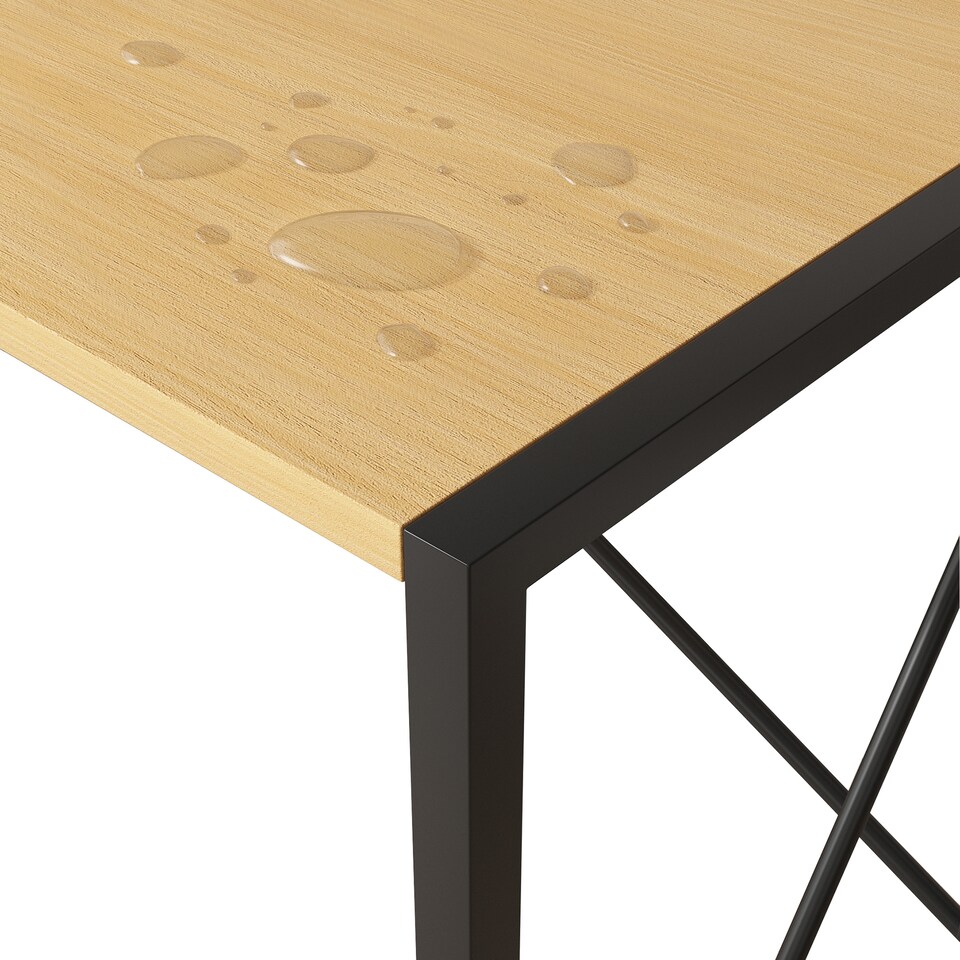 image 1 of Mcc Direct No Assembly Folding Computer Desk 80cm Natural - Miami | Cream