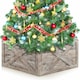 image 1 of COSTWAY Christmas Tree Wooden Tree Box Stand Cover Grey | One Size