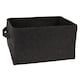 image 2 of Large Felt Storage Basket Closet Toy Hamper Laundry Bag Shelf Box Organiser | Black | Set of 2