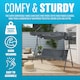 image 5 of 3 Seater Grey Garden Swing Chair Seat Hammock Swinging Metal Furniture