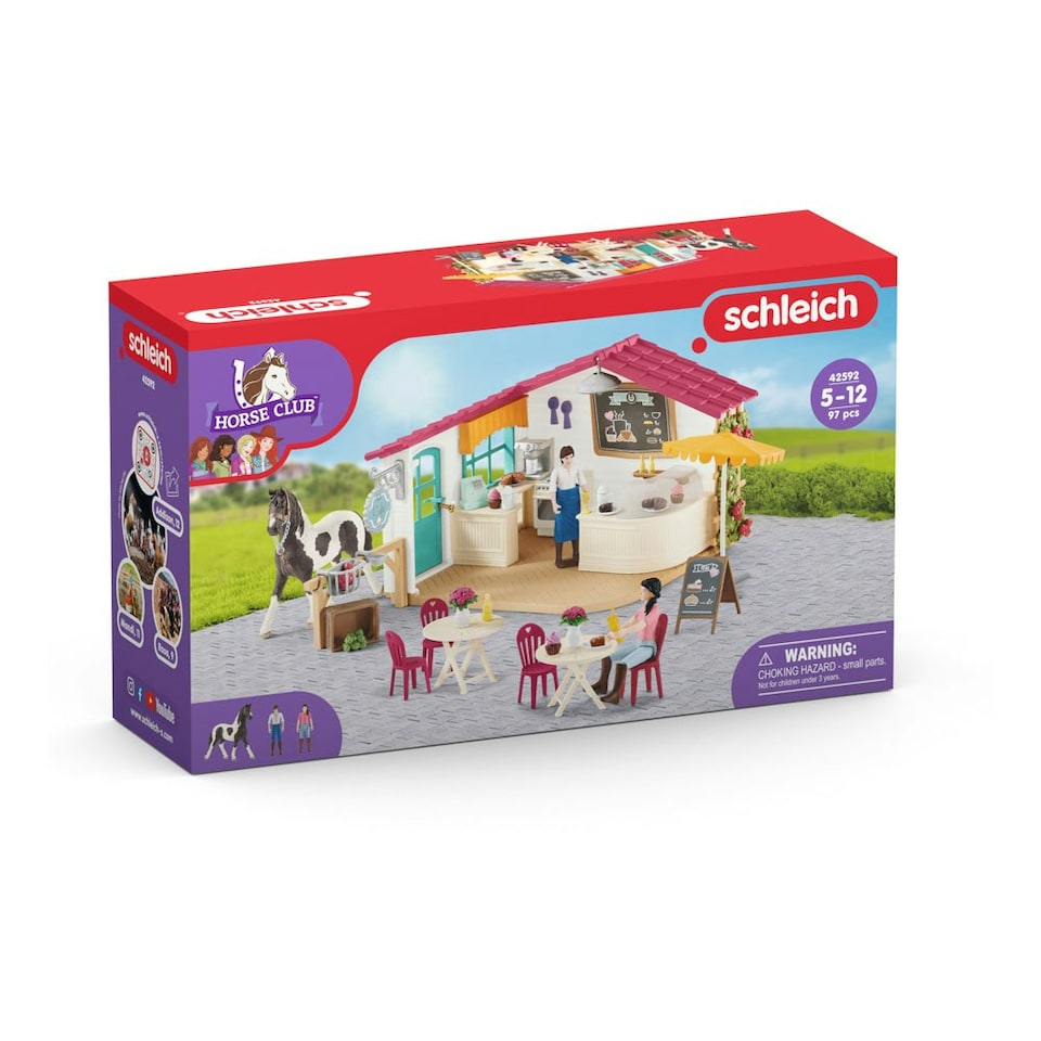 image 1 of SCHLEICH Horse Club Rider Cafe Toy Playset
