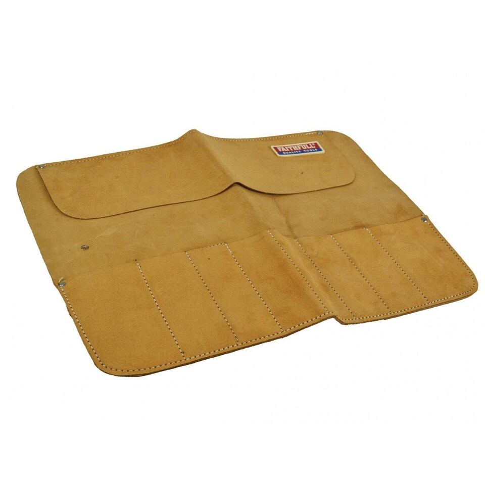Faithfull Leather Chisel Roll 33 X 47cm - Multi Colour - One Size Multi