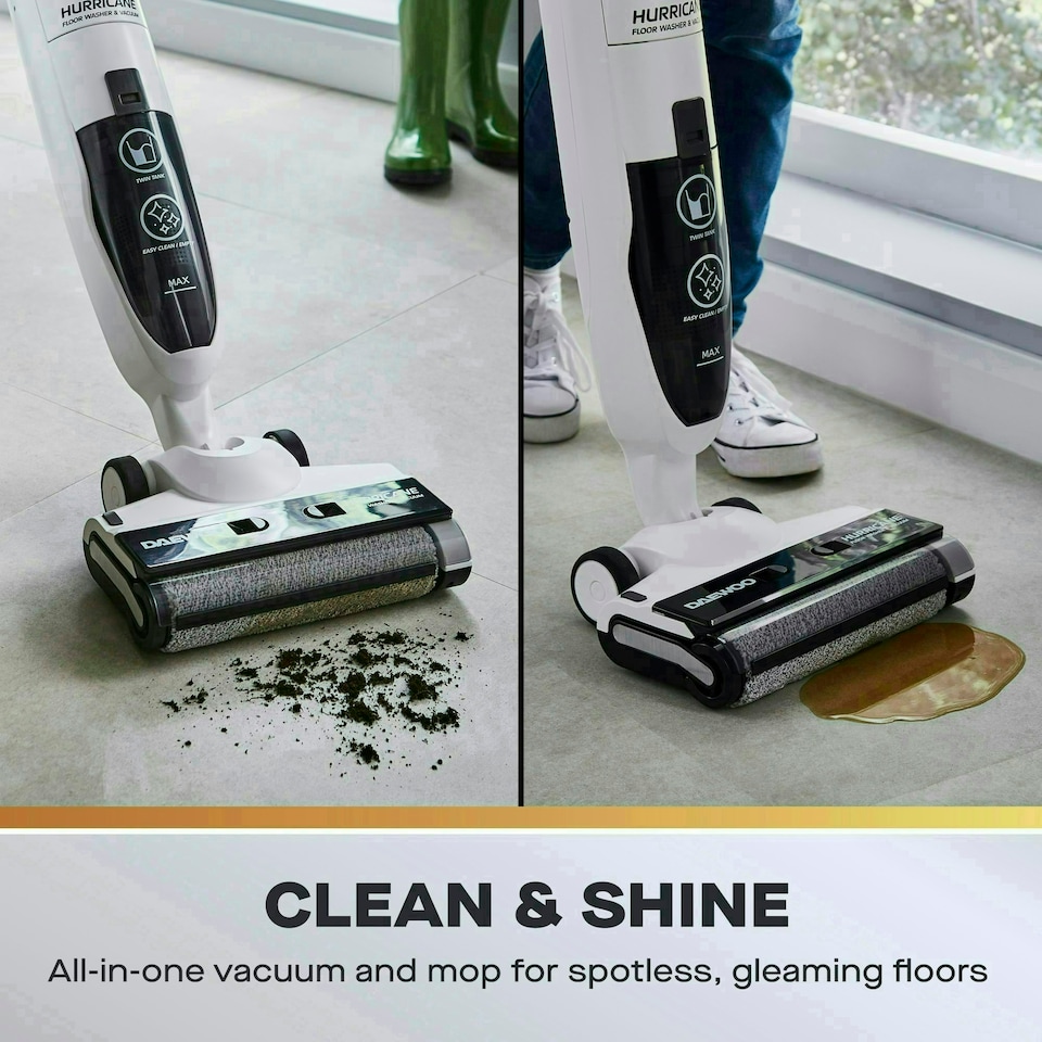 image 1 of Daewoo Hurricane 2-In-1 Cordless Floor Washer & Vacuum Cleaner