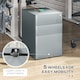 image 6 of Vinsetto 3-Drawer Mobile Filing Cabinet, Steel Lockable File Cabinet for A4, Legal, Letter, Compact Under Desk Storage Unit with Pre-Assembled Body Except Wheels for Home Office, 39 x 48 x 59cm, Grey