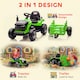image 4 of AIYAPLAY Ride on Tractor with Trailer, 12V Electric Vehicle with Remote Control, Ride on Car for Kids with Music, Shifter, Start-Up Sound for Ages 3-8 Years | Green