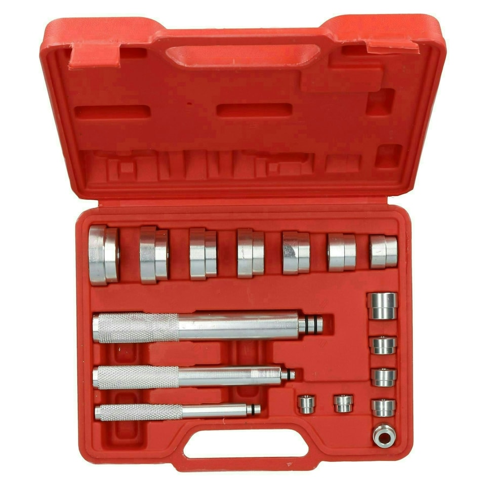 image 1 of 17pc Bushing And Bearing Race Seal Bush Driver Kit Metric Sizes Aluminium