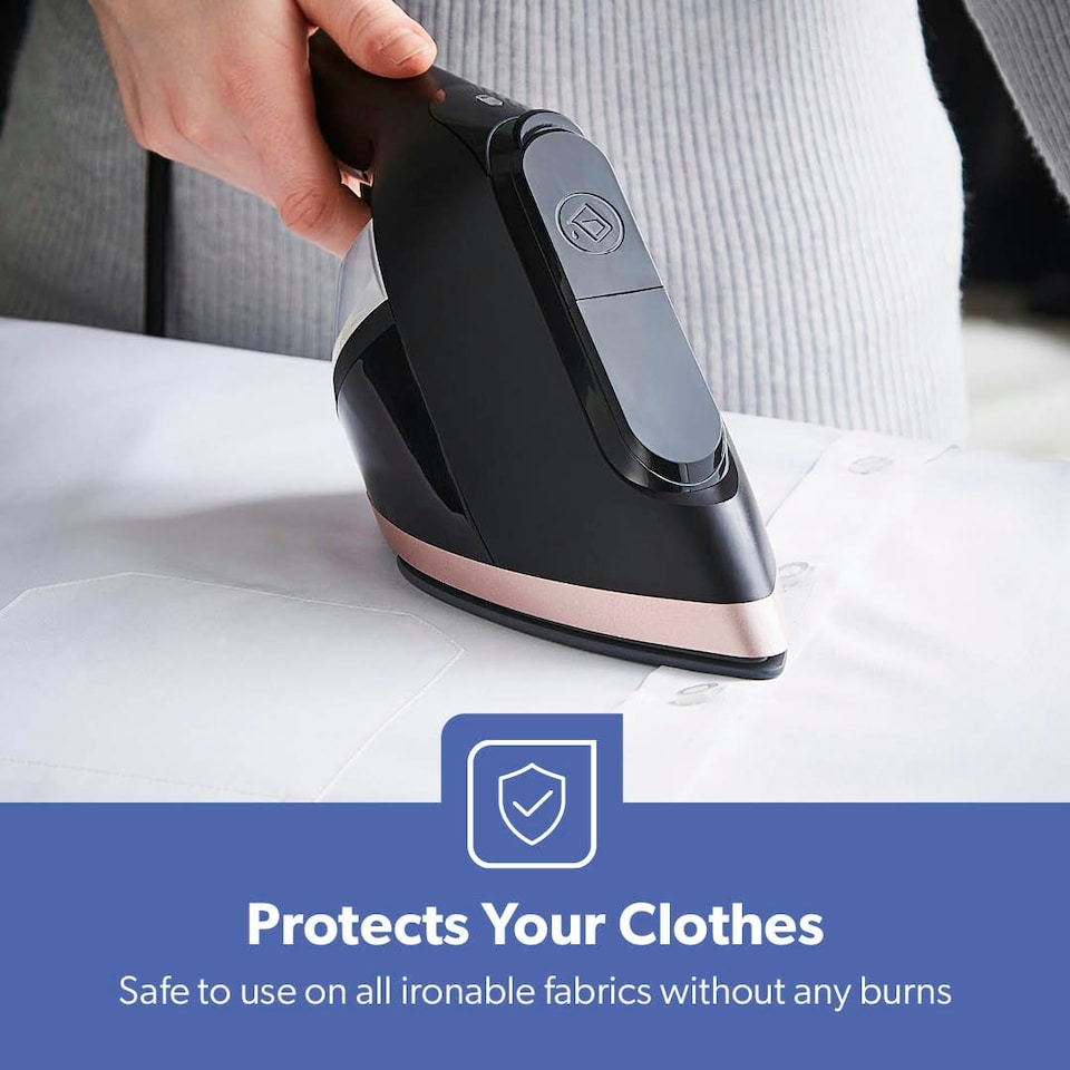 image 1 of GEEPAS 2-in-1 Travel Garment Steamer & Steam Iron, 1950W Black