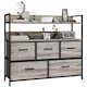 image 1 of HOMCOM Bedroom Chest of Drawers 5 Drawer Dresser w/ Shelves, Grey Wood Effect