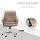 image 4 of Vinsetto Office Desk Chair, Microfibre Vanity Chair with Height Adjustable, Armrest, Swivel Chair for Home, Coffee