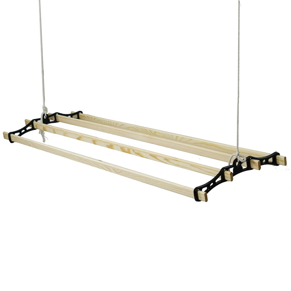 image 1 of Edwardian Clothes Airer Ceiling Pulley Rack Dryer